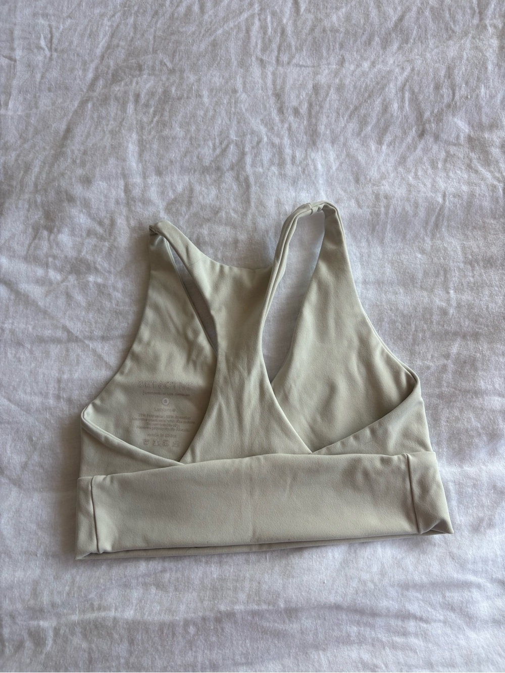 SET Active Cream Racerback Sports Bra - Picture 2 of 3